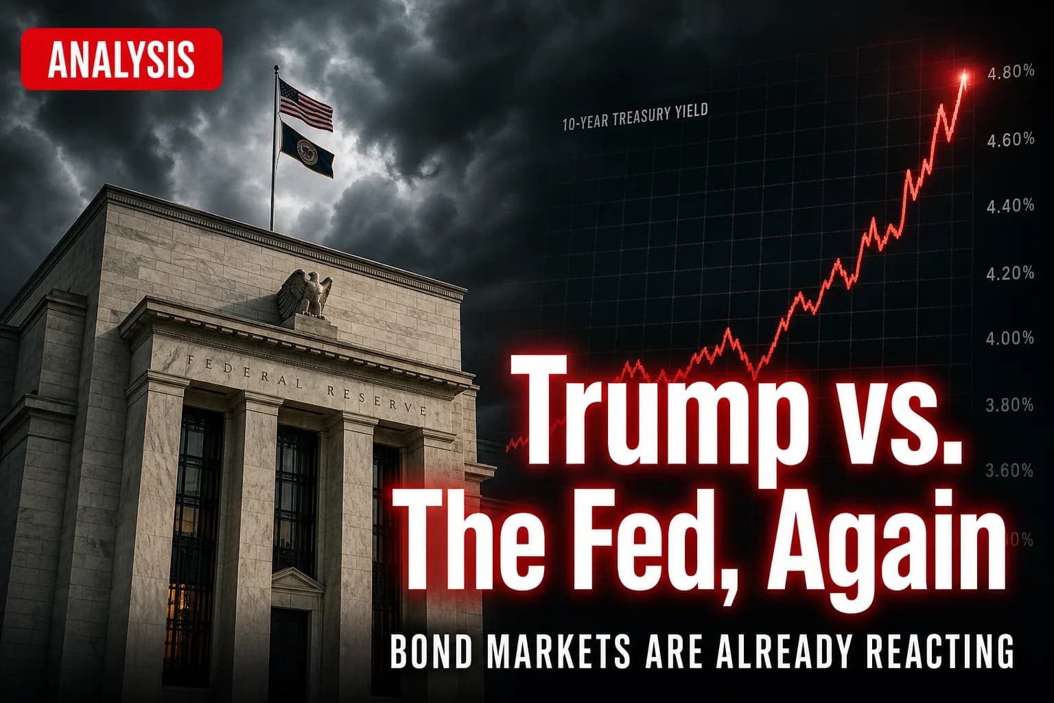 Trump Reopens Fed Battle and Bond Traders Are Already Repricing the Damage